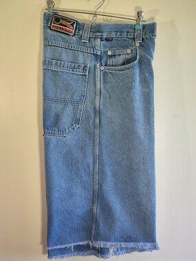 Vintage Kikwear Skater Jeans Size 31 Baggy Wide Leg Raw Hem Y2K Streetwear Rave